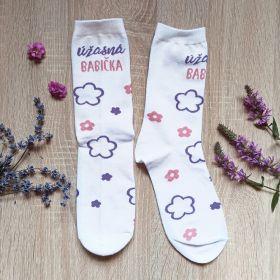 Vtipné ponožky - Úžasná babička | 35-38, Velikost 39-42