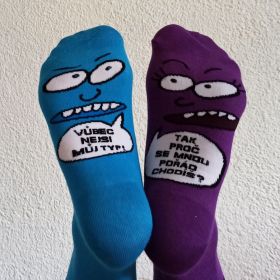 Vtipné ponožky - Vůbec nejsi můj typ DIVJA