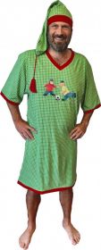 Fotbalisti - Noční košile zelená mřížka | L, M, XL, XXL, XXXL