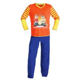 Hasiči-dl.r. dětské pyžamo červeno_žlutá | 110, 122, 134, 146, 152