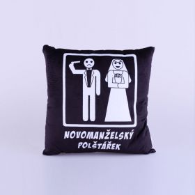 Polštářek - Novomanželský černý