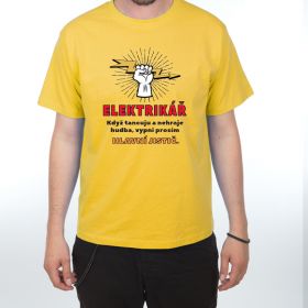 Elektrikář - vypněte jistič Vtipné tričko DIVJA