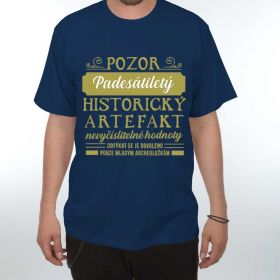 Pozor Artefakt - 50 - Vtipné tričko k narozeninám DIVJA