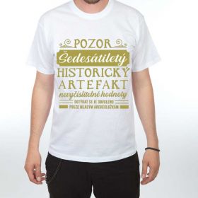 Pozor Artefakt - 60 - Vtipné tričko k narozeninám DIVJA