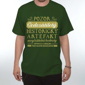 Pozor Artefakt - 60 - Vtipné tričko k narozeninám DIVJA